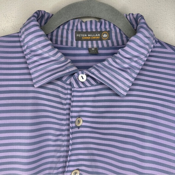Peter Millar Summer Comfort Polo Shirt, Men's Striped, Golf, Size Extra Large - Picture 3 of 8